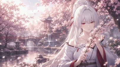 樱下古风少女