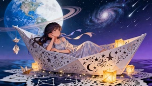 星球夜景女孩