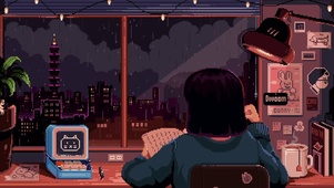 深夜学习少女