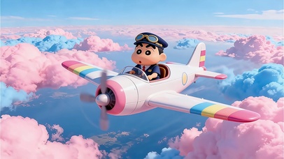 粉色云端畅游的小新