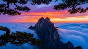黄山日出云海绝美风景