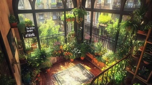 温馨绿色朦胧室内绿植