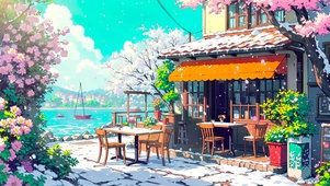 阳光湖畔落花小店