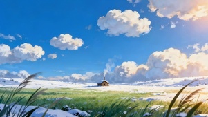 冬天的草原风景