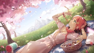 野餐的女孩