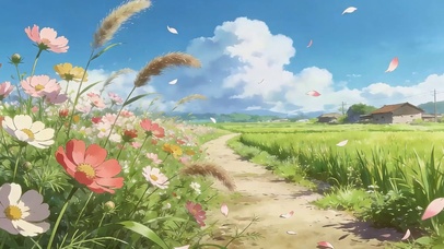 白云花草树木
