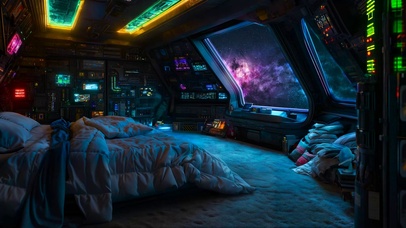 太空飞船科幻船舱