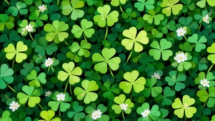 满屏幸运四叶草