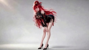 红发旗袍二次元美少女