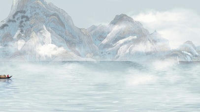 淡雅山水风光