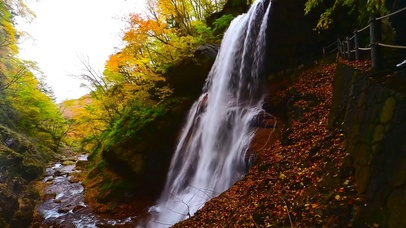 深秋山涧瀑布