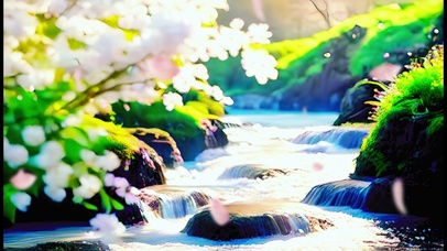 4K治愈小河流水
