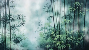 护眼绿色竹林