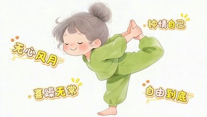 钟情自己瑜伽女孩