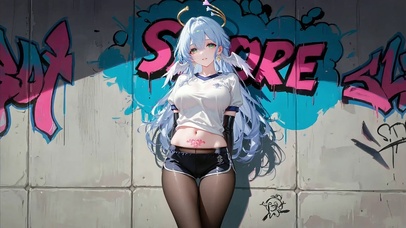 可爱俏皮二次元插画女孩