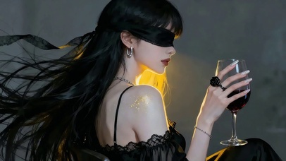 4K 魅夜黑纱少女