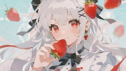 可爱草莓女孩