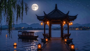 湖亭望月