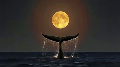 夜晚海面