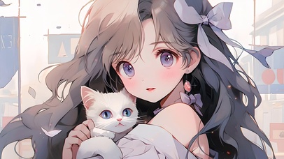 少女和猫猫