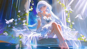 春日浪漫白沙女孩