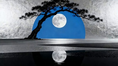 夜景树木