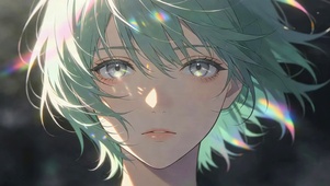 治愈短发女孩
