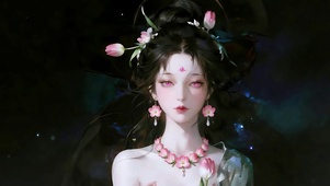 清颜玉簪花