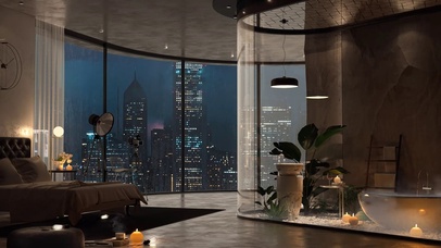 城市房间治愈雨声