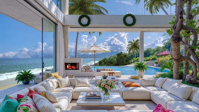 夏日暖居观海厅