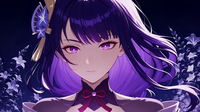 紫发美女