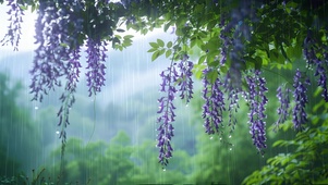 紫藤花细雨