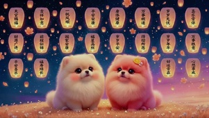可爱狗狗为你祈福