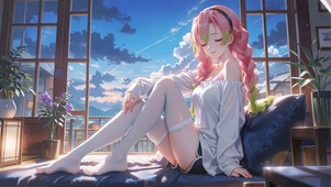 窗边白丝萝莉甘露寺蜜璃