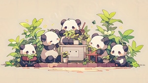 可爱熊猫