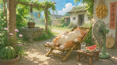 午休的胖猫