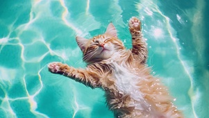 水中小猫