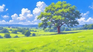 山上的树