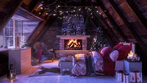 冬季舒适圣诞卧室