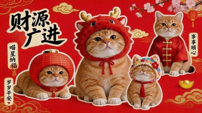 财源广进猫咪