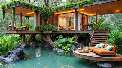 简约风森林建筑