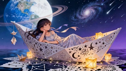 星球夜景女孩