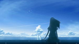 遥望海边