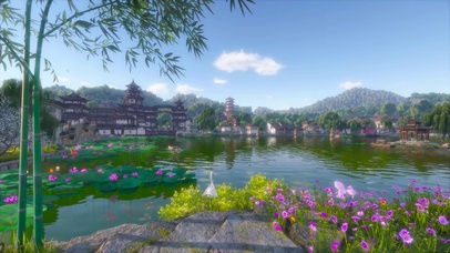 唯美古风江南湖畔