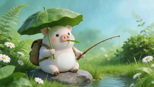 雨天钓鱼