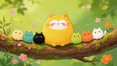 枝头可爱猫咪们