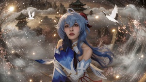 原神 甘雨 遨游天空 轻舞