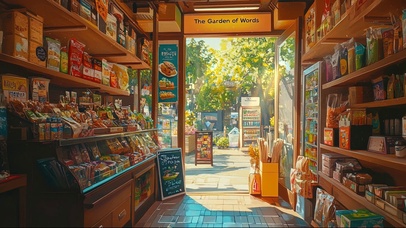 城市温馨小镇杂货商店