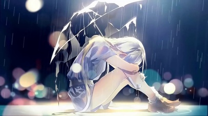 雨中少女