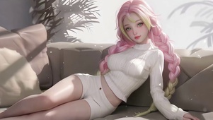 居家少女的惬意时光